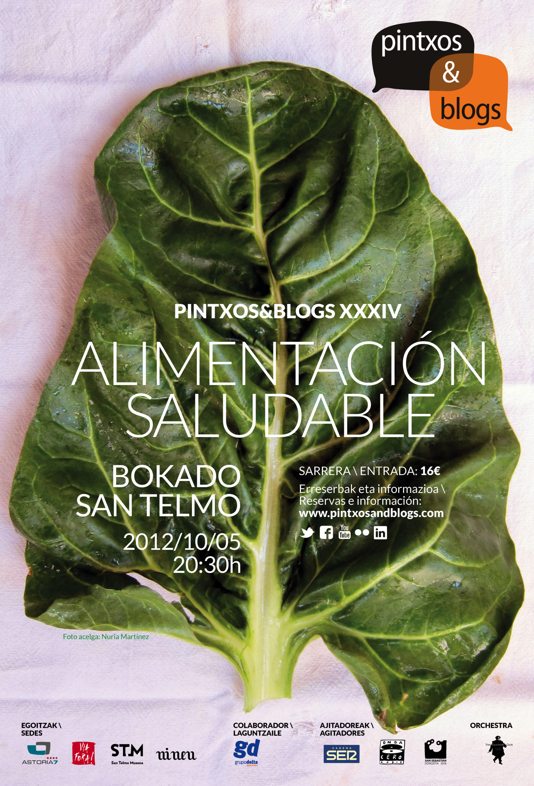 Pintxos&Blogs XXXIV. Alimentación saludable. 2012.10.05, Bokado San Telmo