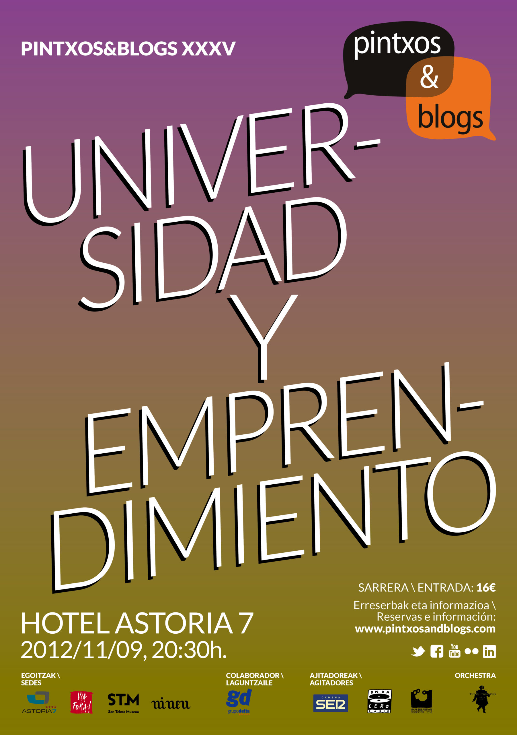 Pintxos&Blogs XXXV. Universidad y emprendimiento. 2012.11.09, Hotel Astoria7
