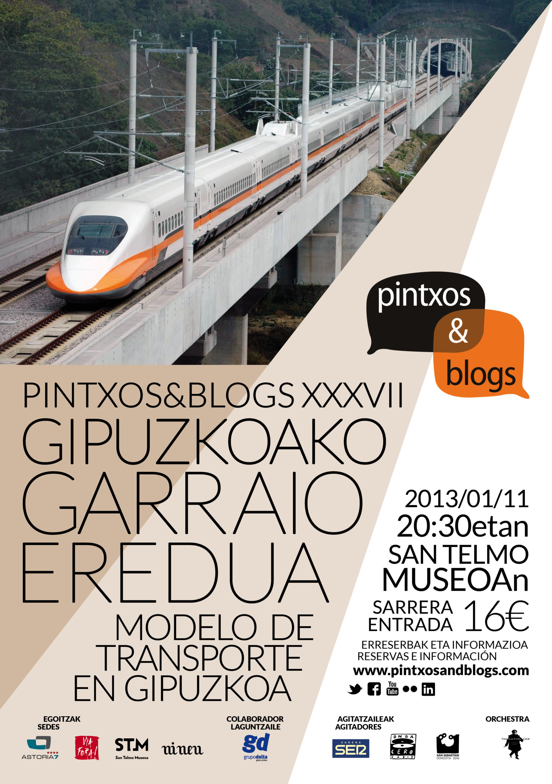 Pintxos&Blogs XXXVII. Gipuzkoako garraio eredua. 2013.01.11, San Telmo Museoa