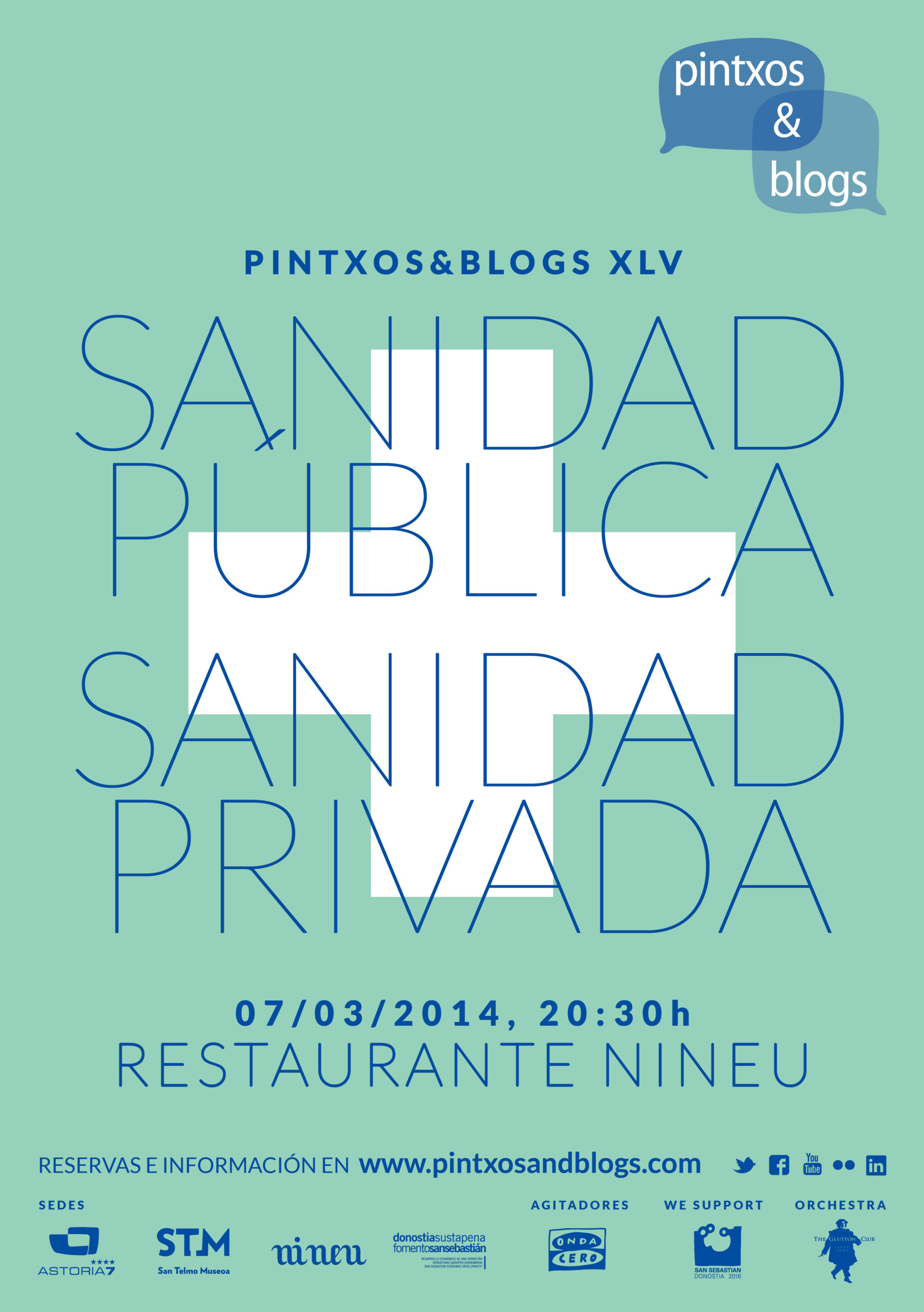 Pintxos&Blogs XLV. Sanidad pública, Sanidad privada. 2014.03.07, Restaurante Nineu